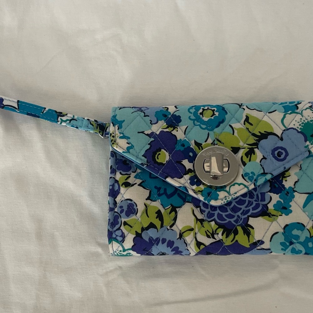 Vera Bradley Floral Wallet - Blue and Green - Picture 2 of 5